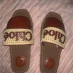 Chloé Chloe brown woven woody flat mule slide $600 CROCHET DESIGNER BOHO LUXURY fall Photo 5