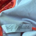 NEW WOLF & WHISTLE MESH ORANGE PRINT LEGGINGS 8 Photo 3