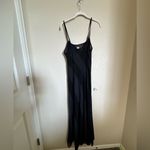 Frederick's of Hollywood  Vintage 90s Y2K Spiral Sheer Maxi Dress Sz L Black Mesh Photo 7