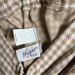 Vintage 1970s Bogart Of Texas Beige Houndstooth Wide Leg Pants Size 20 Tall Tan Photo 2