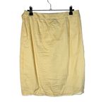Brooks Brothers Yellow & White Stripe Wrap Front Knee Length Skirt 2 Photo 1
