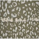 Andree by Unit  Ladies M Leopard Print Olive Green & Cream Rayon Blouse Top Cute Photo 2