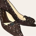 Ramon Tenza cute brown suede pointy tied kitten heels! Size undefined Photo 3