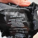 Akemi + Kin Women’s Black Square Neck Ribbed Knit Lettuce Trim Cropped Tank Top Photo 5