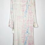 Something Navy NWT  Tie Dye Trench Coat Duster Jacket Pink Blue Size XS Photo 3