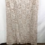 Candalite Plus Sz 2X Dress Maxi Beige Lace Sequin Cold Shoulder Full Length 794 Photo 4