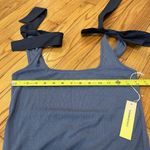 Summersalt ‎ NWT Poplin Ribbed Tie Shoulder Blue Maxi Dress Size Large Photo 7