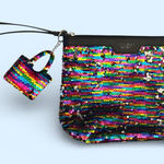 Victoria's Secret  Rainbow Sequin Cosmetic Bag Photo 0