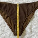 Good American  crinkle good basic cheeky bikini bottom mocha001 size 7/8 Photo 5