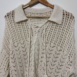 American Eagle NEW  Crochet Long Sleeve Top Size Large NWT Lace Up Boho Beach Photo 3