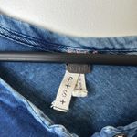 Free People  we the free Blue Long Sleeve linen cotton oversized shirt sz S Photo 1