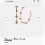 Coach  Signature Stone Hoop Earrings Photo 1