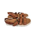 Nike Frye Women’s Leather Platform Sandals Size 9M Camel Brown Strappy Comfort Shoes Photo 7
