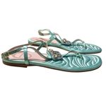 Emilio Pucci  Silk and Crystal Embellished Sandals Size 38 7.5 Photo 3