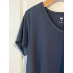 SO  V Neck Top Womens Size XL Blue Short Sleeve T Shirt Soft Loose Fit Tee NWT Photo 1
