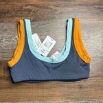 l*space L* Ribbed Lala Bikini Top Size XS Slate-Pool-Inka Gold Pullover NWT Photo 6