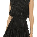 MISA Los Angeles Cielle Ruffle Bib Black Gold Mini Dress - Size XS Photo 0