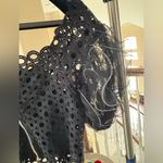 Elegant Black Lace Puff Sleeve Top Size M Photo 1