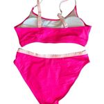 NWT A Image Pink V Waist Sexy Embroidered Bikini Swimsuit Size XL Photo 1