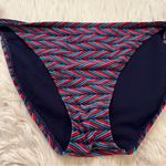 Xhilaration Tie Side Bikini Bottoms Navy Blue Geometric Photo 1