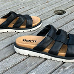 Born Daisy Puffy Leather Strap Black Slip On Sandals Shoes Women’s Size‎ 9 Photo 0