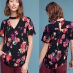 Maeve Anthropologie  Bella Choker Floral Top (S) Photo 2