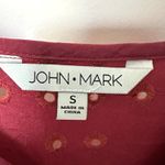 John Mark  Tunic Small V-Neck Embroidered 1/2 Sleeve Popover Oversized Photo 1