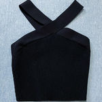 Babaton Aritzia  Sculpt Knit Criss Cross Crop Tank Size XS in Black Photo 0