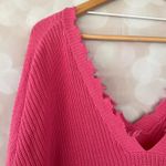 FATE. Pink Fringe Knit Sweater  Photo 7