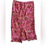 Sigrid Olsen Vintage 90s Dead Stock  Pink Floral Skirt Ruffle NWT Boho Photo 4