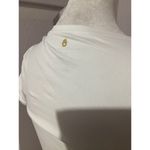 Spiritual Gangster  NWOT White Short Sleeve Crop Stretch Shirt XS Photo 3