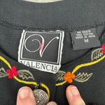 Vintage Valencia Black Denim Embroidered Vest Autumn, S Photo 2