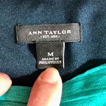 Ann Taylor  Green Navy Dress Sleeveless Tank Medium Photo 3