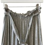 Chaser NWT Paper Bag Waist Jersey Soft Wide Leg Heather Gray High Rise Pants M Photo 4