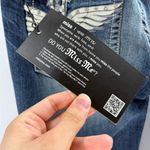 Buckle Miss me  Y2K 2000s beaded embroidered bling cross wings size 29x34.5 long Photo 5