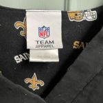 NFL Team Apparel New Orleans Saints Womens Scrub Top XL Fleur De Lis Football Photo 2