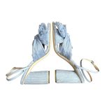 Loeffler Randall 7 Camellia Blue Pleated Bow Heel Designer Open Toe Ankle Strap Photo 4