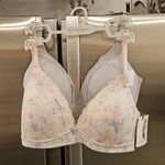 Jessica Simpson ๐๐ Wirefree Bras (2 Pack) Pink Floral & Gray 34C NWT Photo 0