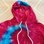 Chaser  Women’s Hot Pink and Turquoise Hooded Sweatshirt Photo 2