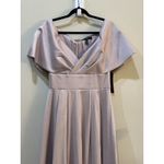 Aidan Mattox  Off Shoulder‎ Cape Gown Portrait Collar Gown Size 10 Pale Blush Photo 5
