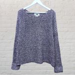 PINK - Victoria's Secret  XS Purple Marled Oversized Cropped Sweater Photo 1