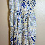 Jams World Vintage  Blue Floral‎ Abstract Women's Midi Dress Photo 0