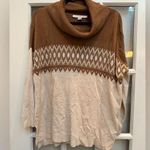 Boston Proper  | Fair Isle Sweater Size Small Cowl Neck Rhinestones Size M EUC Photo 0