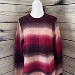 Pink Ombré Stripe Crewneck Sweater Size M Photo 0
