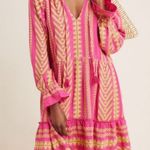 Anthropologie Maeve By  Dominique Tunic Dress Pink Yellow Bright Small Petite Photo 0