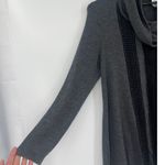 Y2K Casting Cowl Neck Tunic Womenst Top Sz M Boho Crochet Lace Knit US Cozy Fall Gray Size M Photo 4