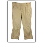 U.S. Polo Assn. khaki cropped capri clam digger skimmer pants size 14 Photo 12