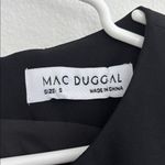 Mac Duggal Anthropologie x  Sleeveless Ruffle Flare Black Mini Dress Photo 4