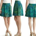 Banana Republic Fern Print Linen Skirt in Mythic Blue Photo 1