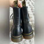 Dr. Martens  1469 W leather lace up Boot size 8 black smooth leather Photo 2